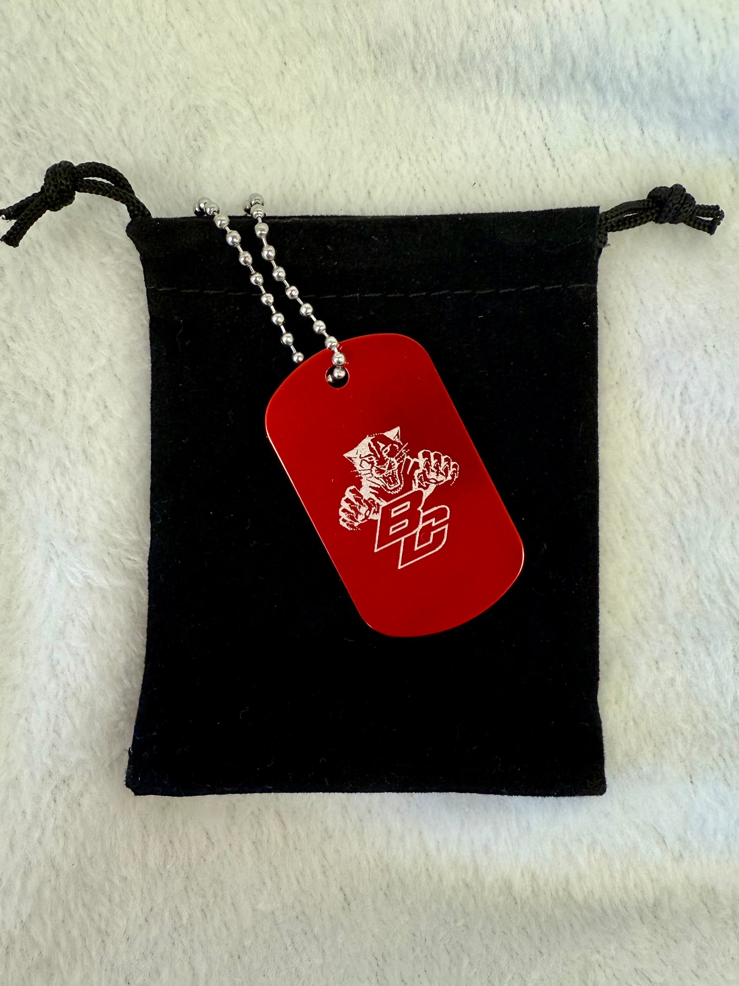 Dog tags: Keychain/Necklace Burlington Cougers