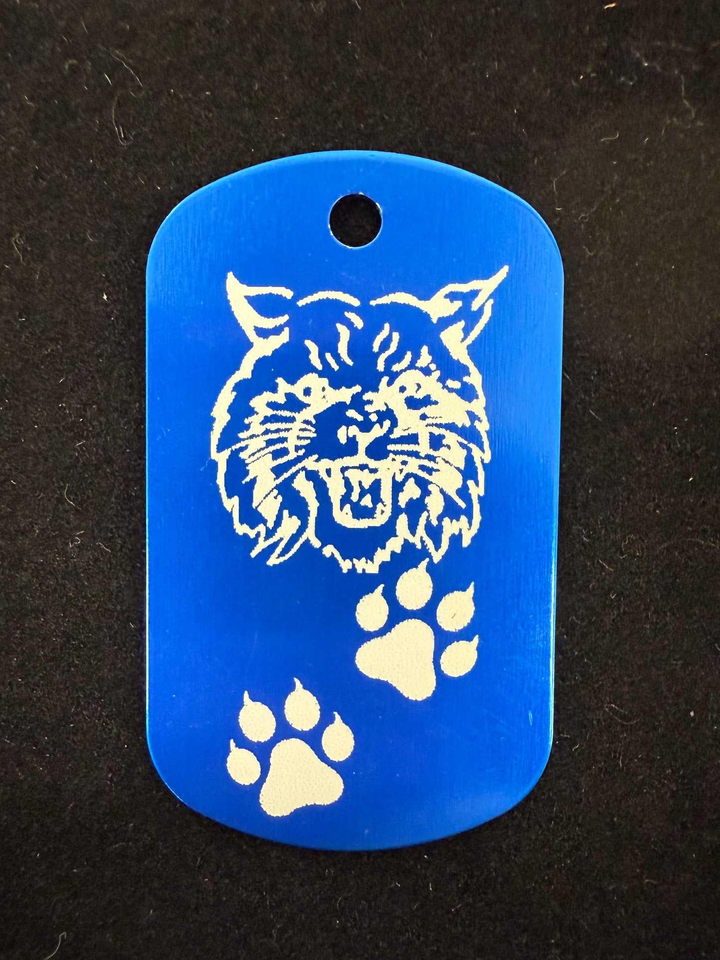 Dog tags: Keychain/Necklace. Sharon Springs Wildcats