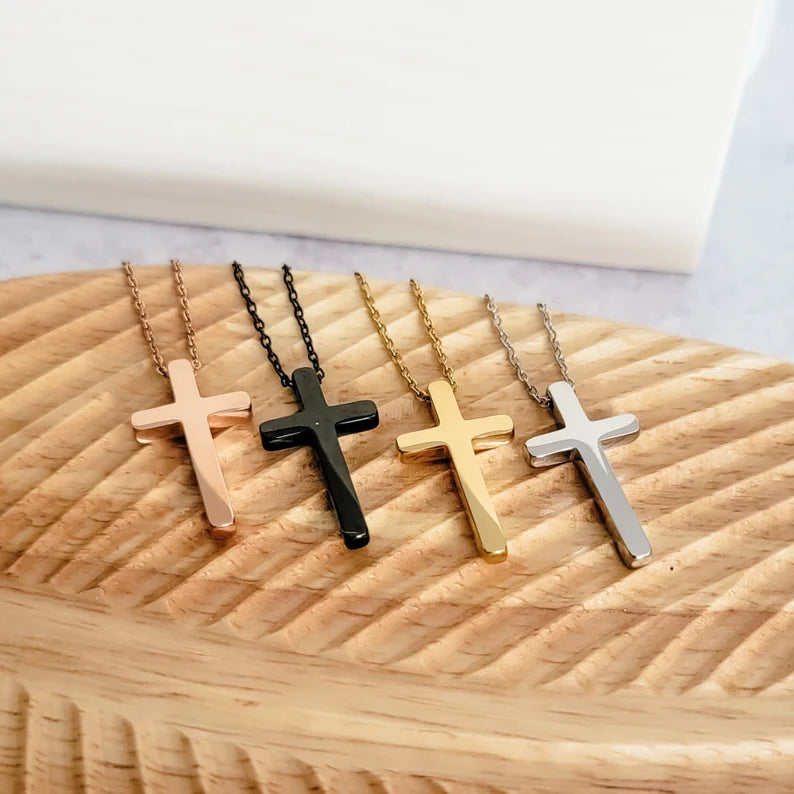 CUSTOM VERTICAL CROSS NECKLACE