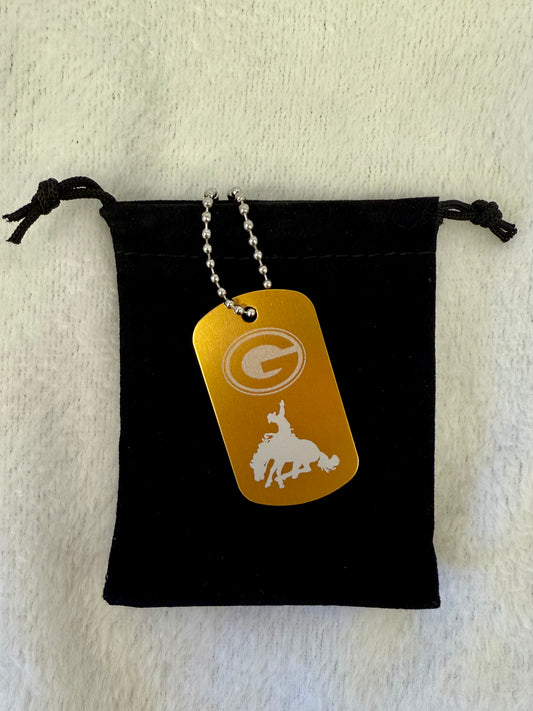Dog tags: Keychain/Necklace. Goodland Cowboys/Cowgirls
