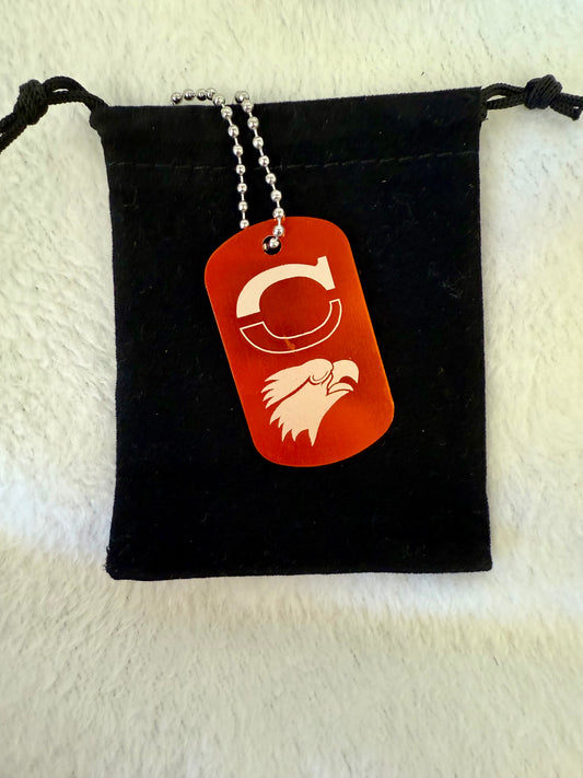 Dog tags: Keychain/Necklace. Colby Eagles