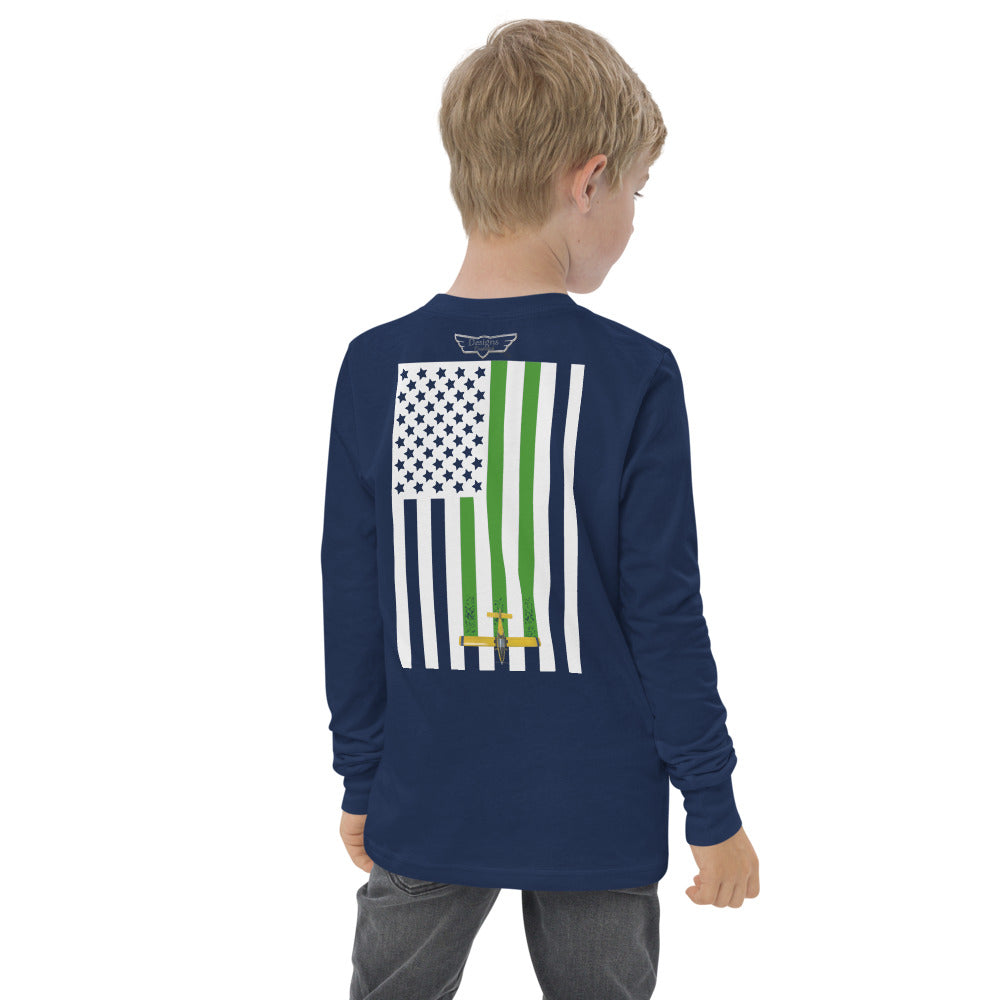 FLY FOR AMERICA YOUTH LONG SLEEVE SHIRT